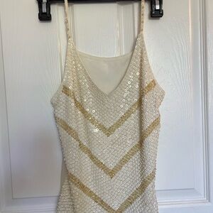 Sequin Chevron Cream Camisole